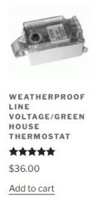 Weatherproof Line Voltage Thermostat