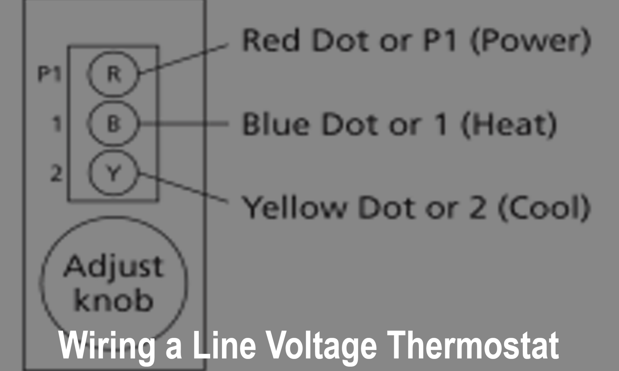 Wiring a Line Voltage Thermostat